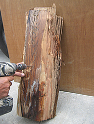 木材へのヒバ油注入施工